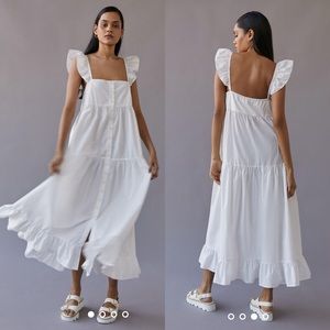 En Saison pathways Tiered Midi Dress sz M